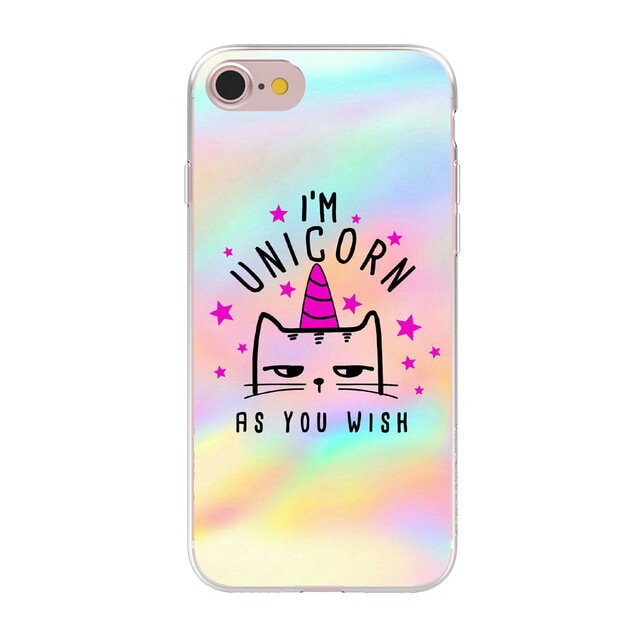 Coques de téléphone Licorne - Étui iPhone motif chat féérique