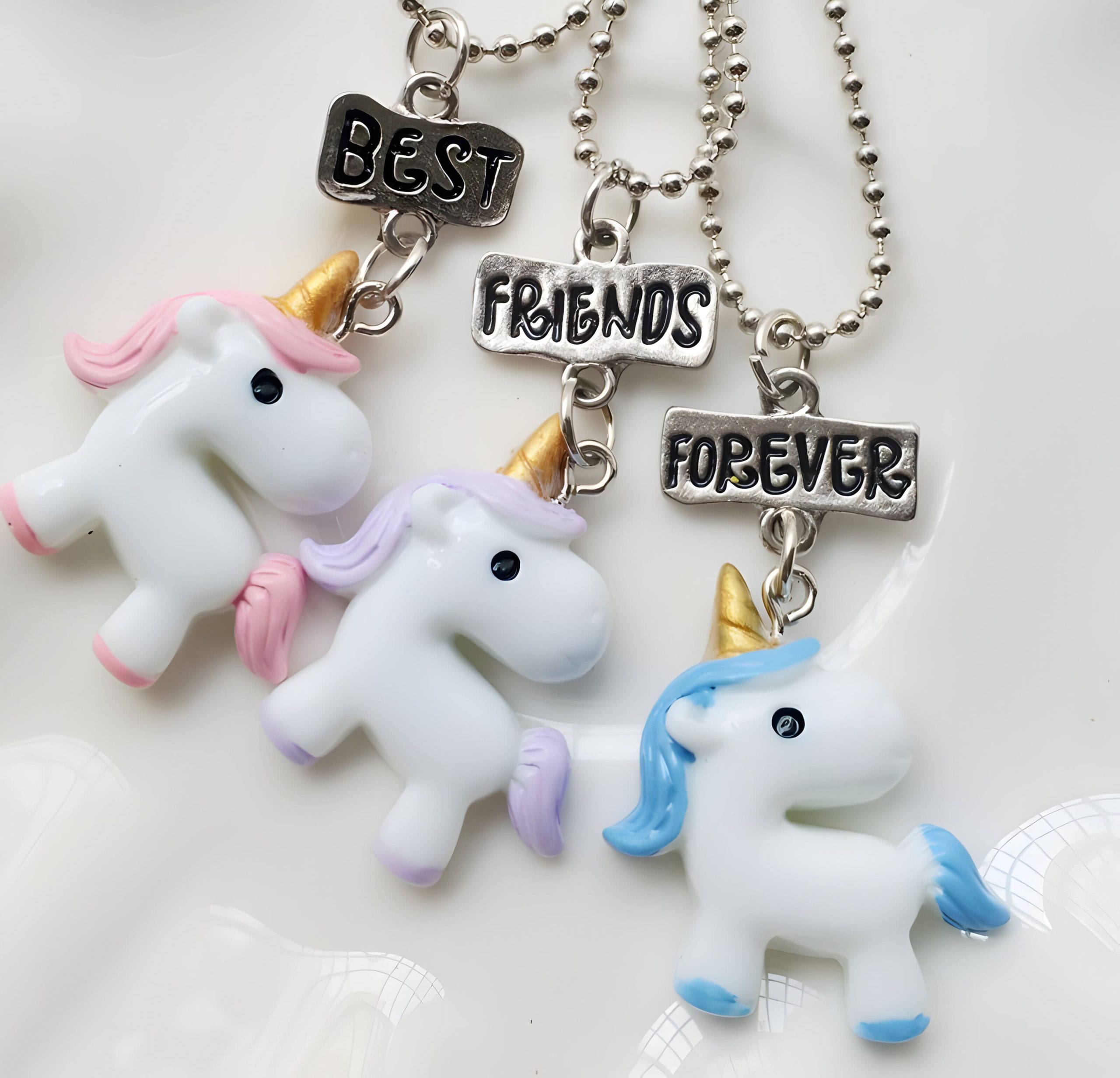 Idée cadeau Licorne - Collier trio amitié éternelle – Image 3