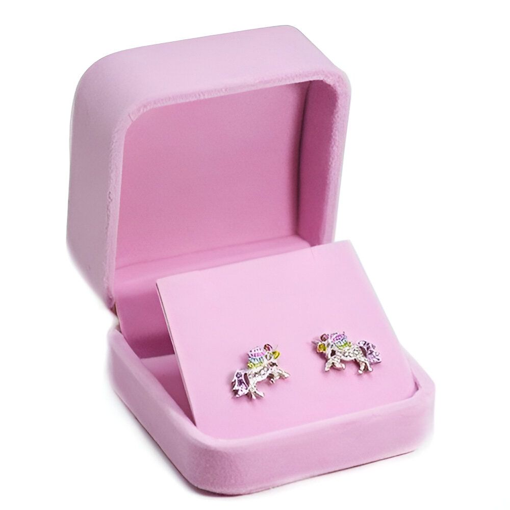 Idée cadeau Licorne - Boucles d'oreilles arc-en-ciel – Image 2