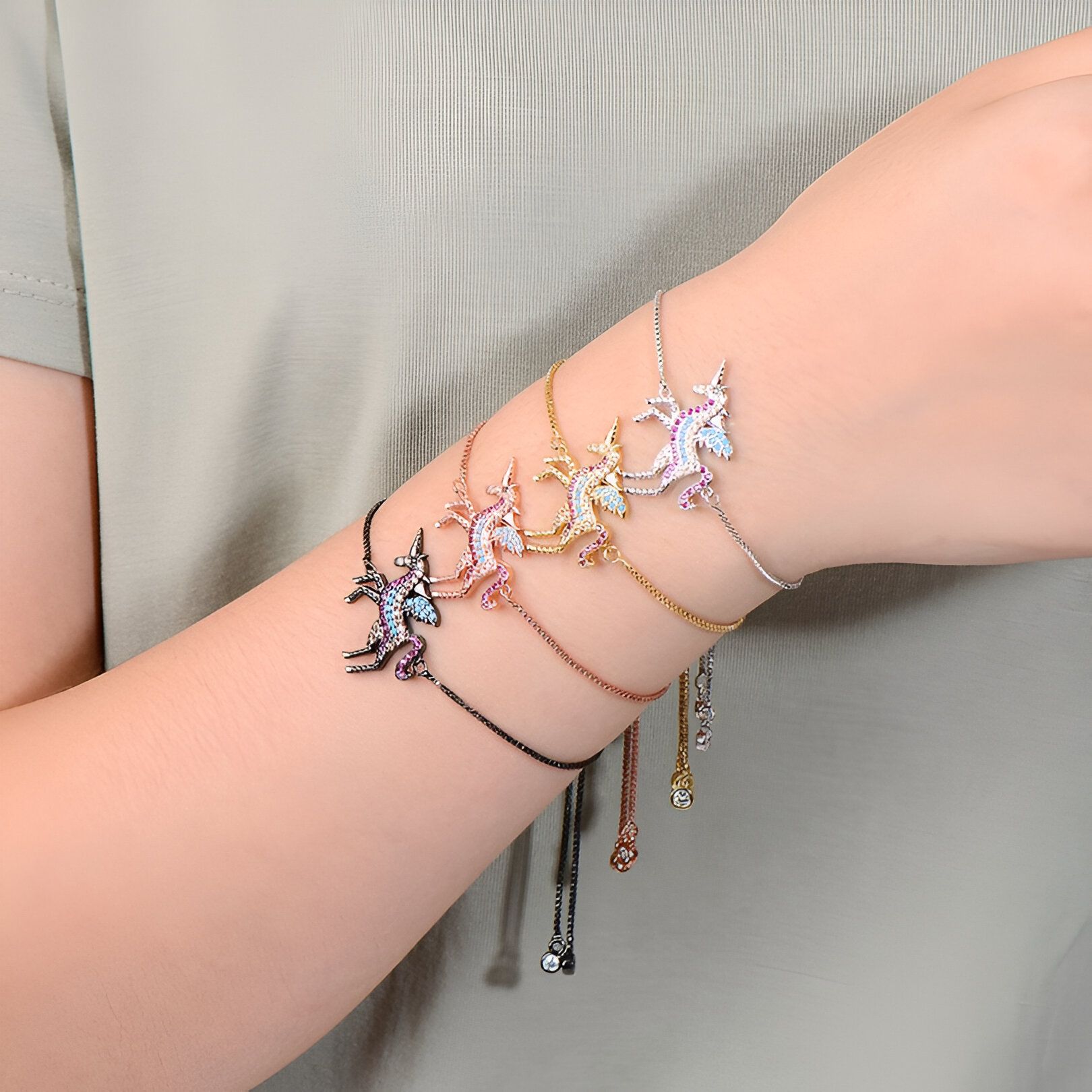 Idée cadeau Licorne - Bracelet en zircone cubique – Image 11