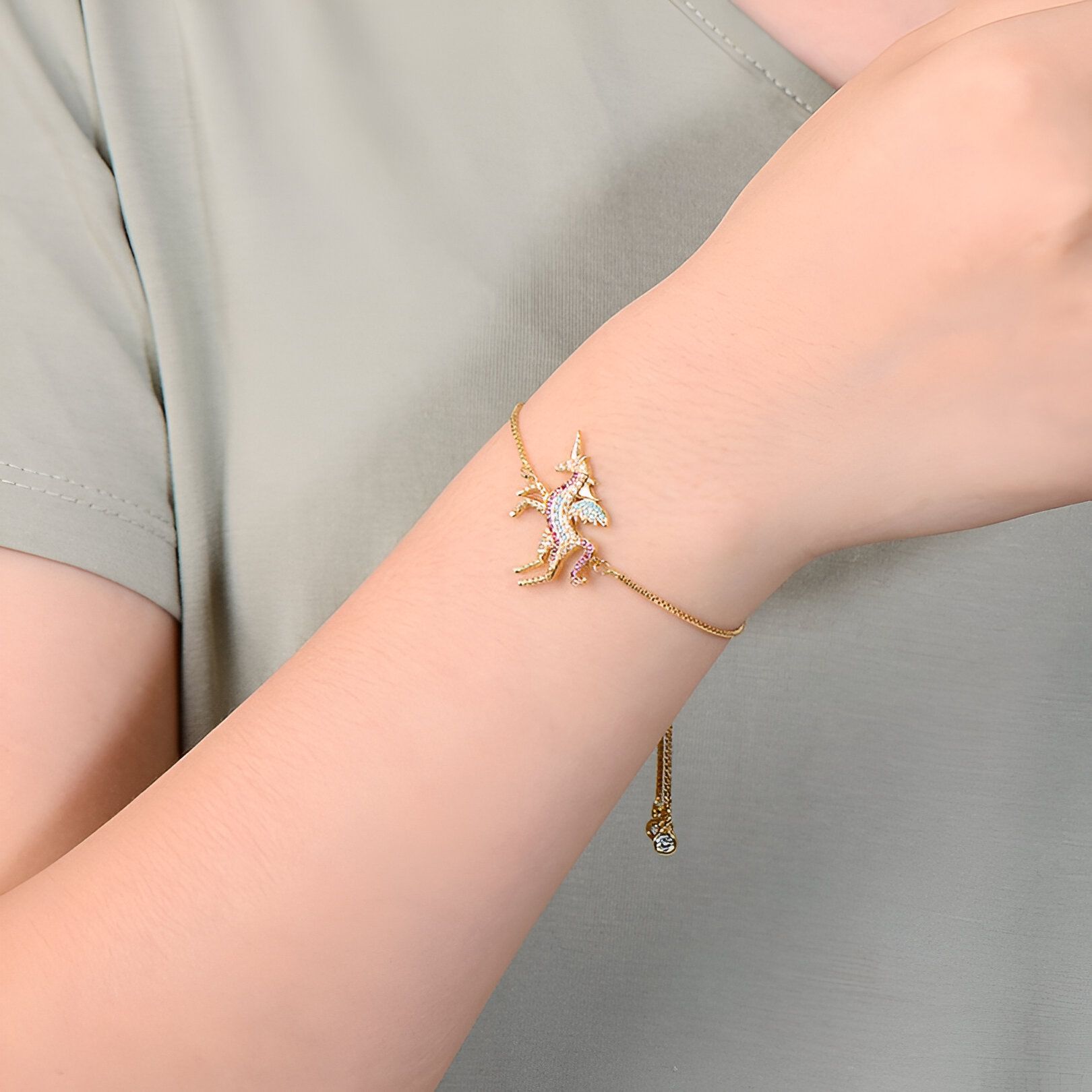 Idée cadeau Licorne - Bracelet en zircone cubique – Image 7