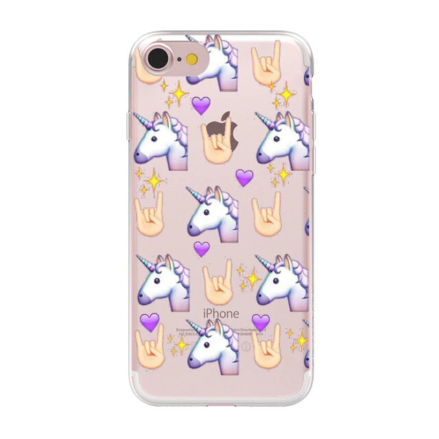Coques de téléphone Licorne Emoji pour iPhone