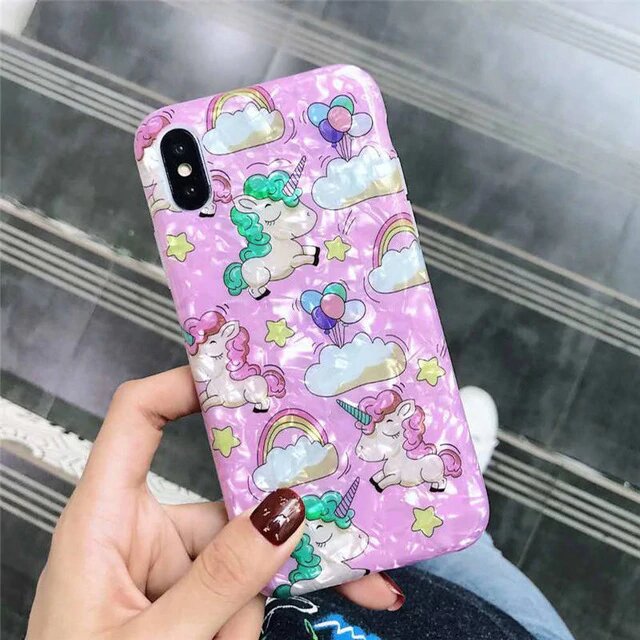 Coques de téléphone Licorne scintillante