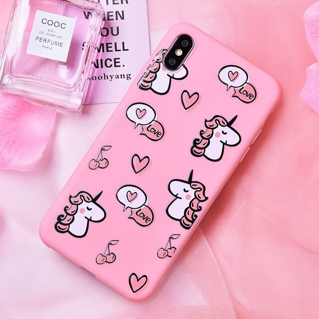Coques de téléphone Licorne Iphone amour