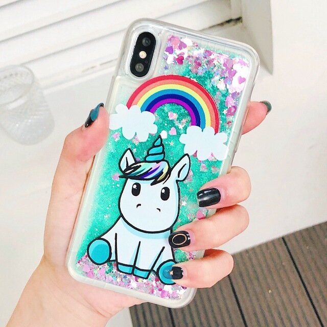 Coques de téléphone Licorne à paillettes