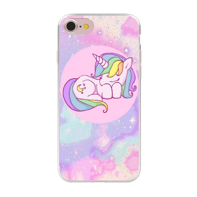 Coques de téléphone Licorne pour iPhone motif arc-en-ciel