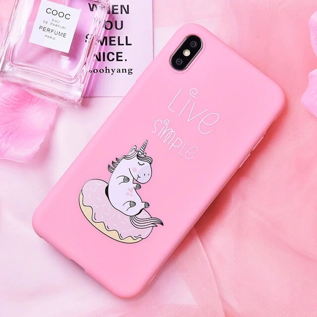 Coques de téléphone licorne "Vivre simplement"