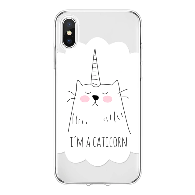 Coques de téléphone Licorne étui iPhone Caticorn