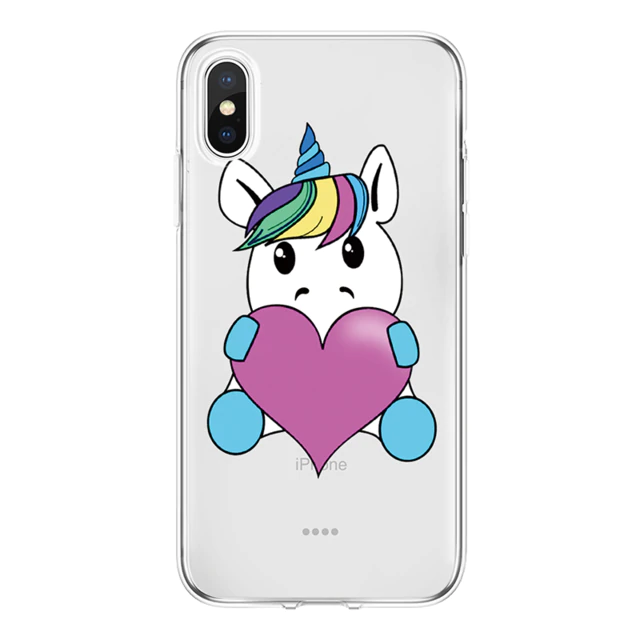 Coques de téléphone licorne amoureuse