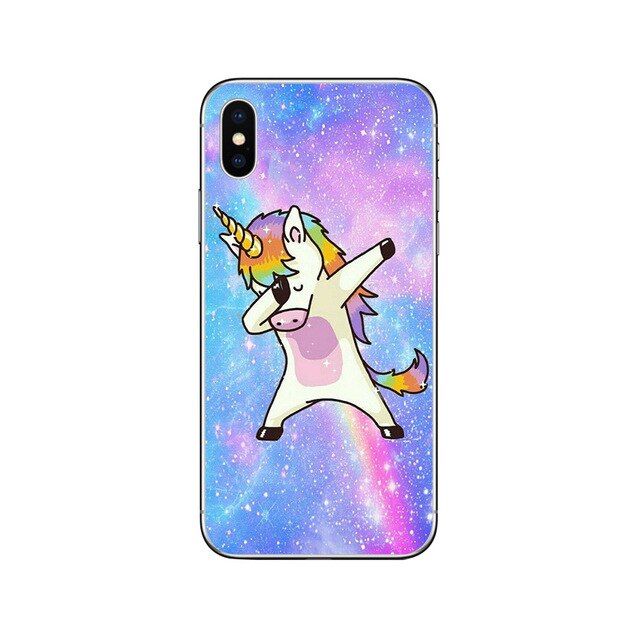 Coques de téléphone Licorne dab spatial