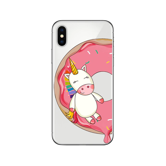 Coques de téléphone Licorne motif beignet