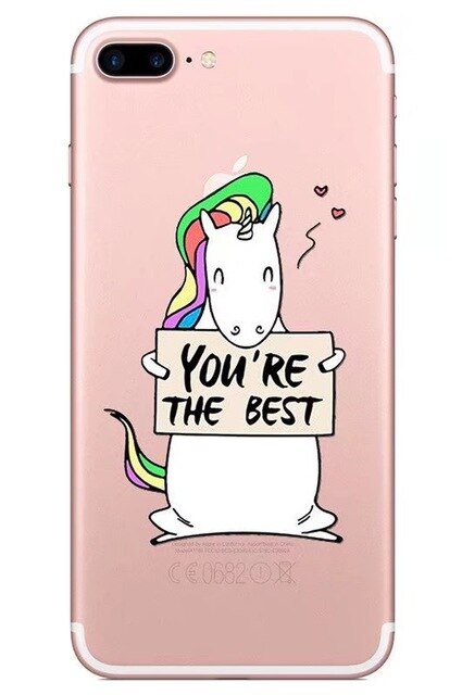 Coques de téléphone Licorne à phrase inspirante