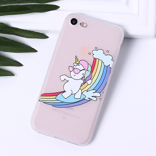 Coques de téléphone Licorne surfeuse