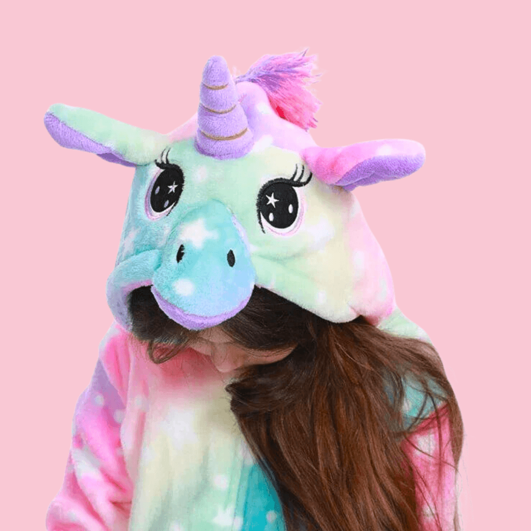Pyjamas Licorne pour fille en multicolore - Ensemble type kigurumi – Image 4