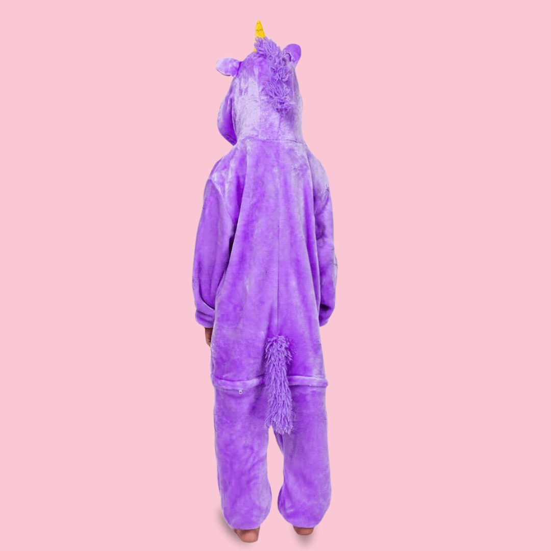 Pyjamas Licorne combinaison violet pour fille – Image 4