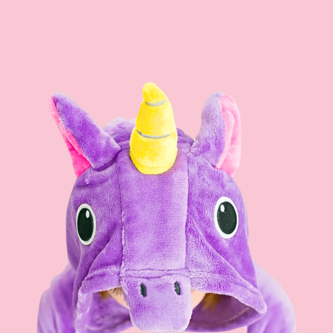 Pyjamas Licorne combinaison violet pour fille – Image 3