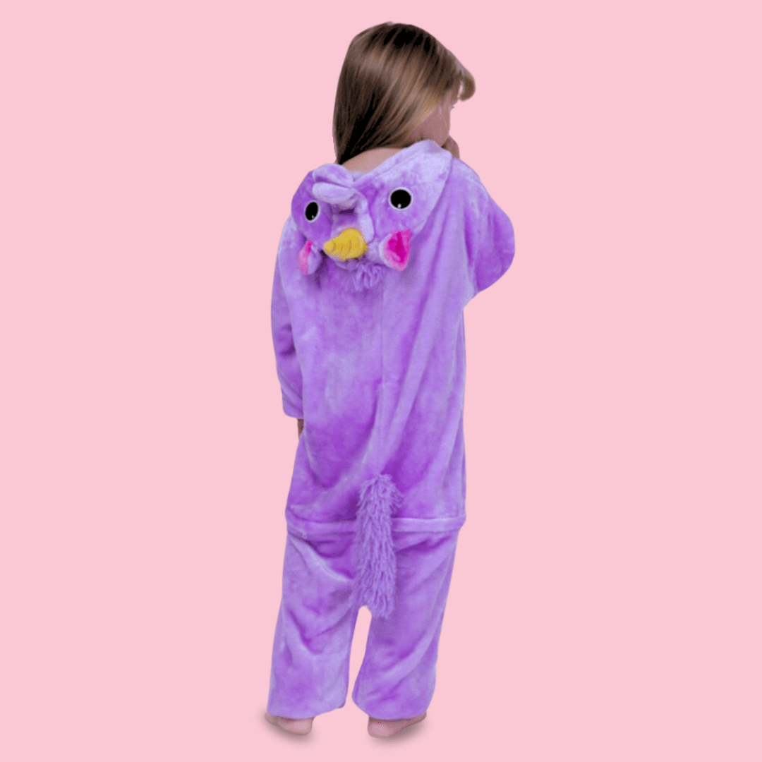Pyjamas Licorne combinaison violet pour fille – Image 5