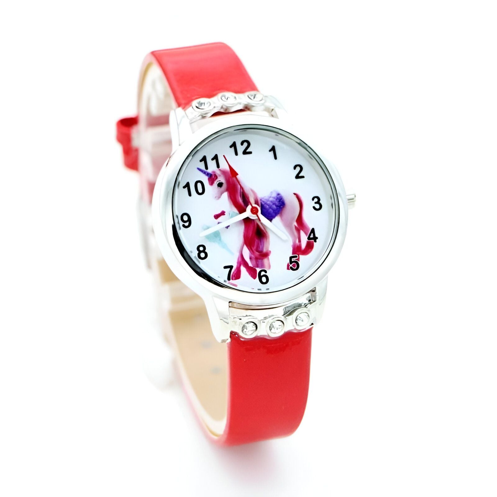 Idée cadeau Licorne montre élégante rouge – Image 2