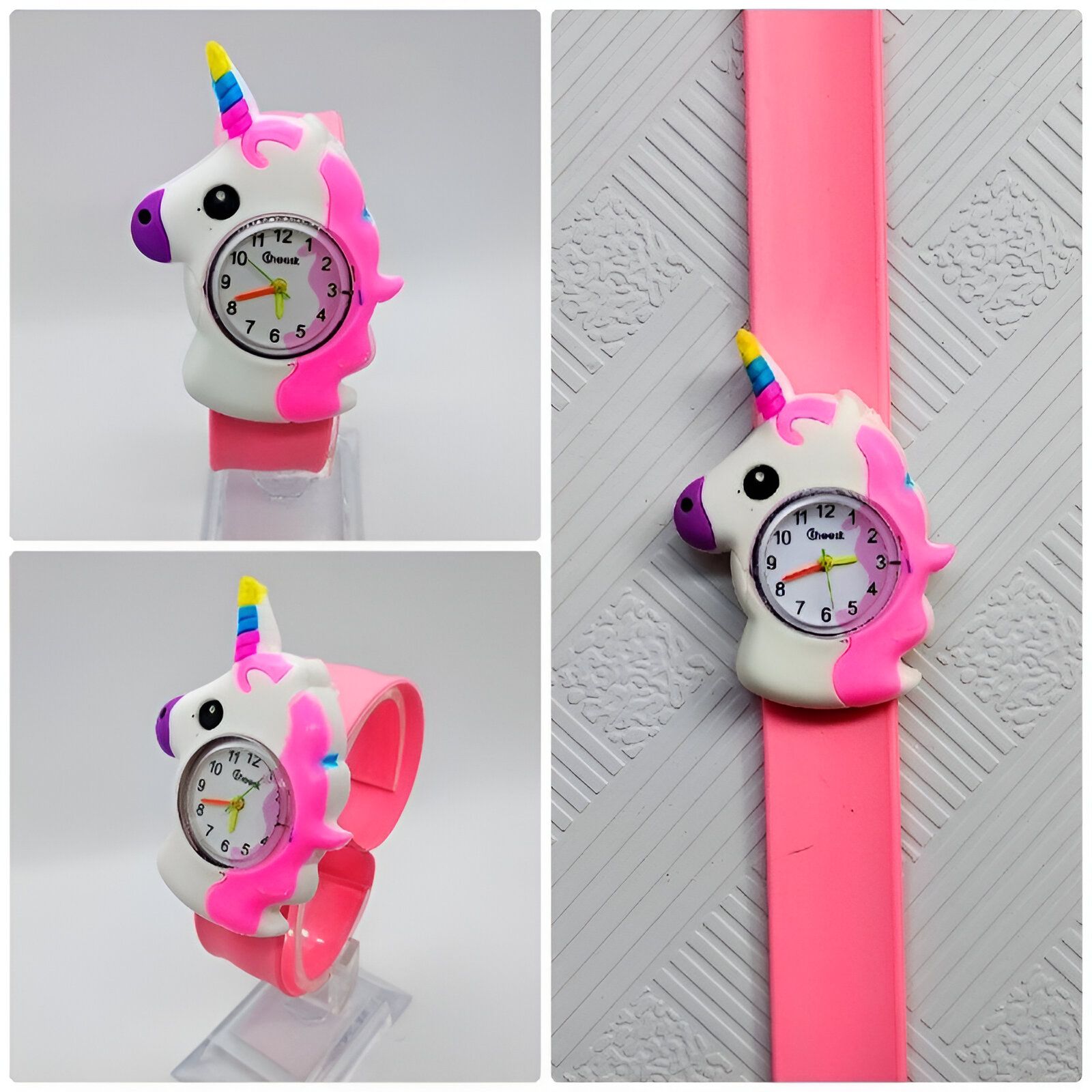 Idée cadeau licorne montre slap rose – Image 2